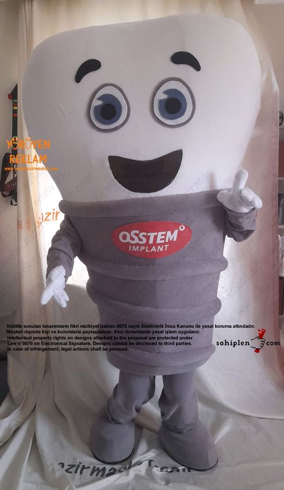 Diş İmplant Maskotu / Osstem OSSMAN maskot kostümü