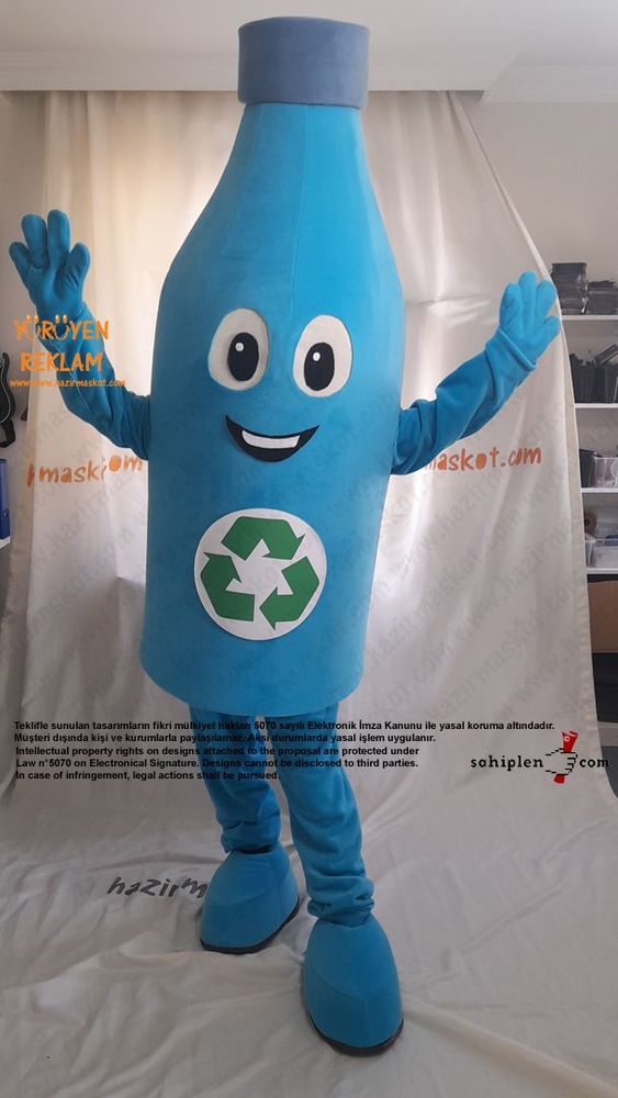 Pet Şişe Maskot Kostümü / Konya Geri Dönüşüm maskot kostümü