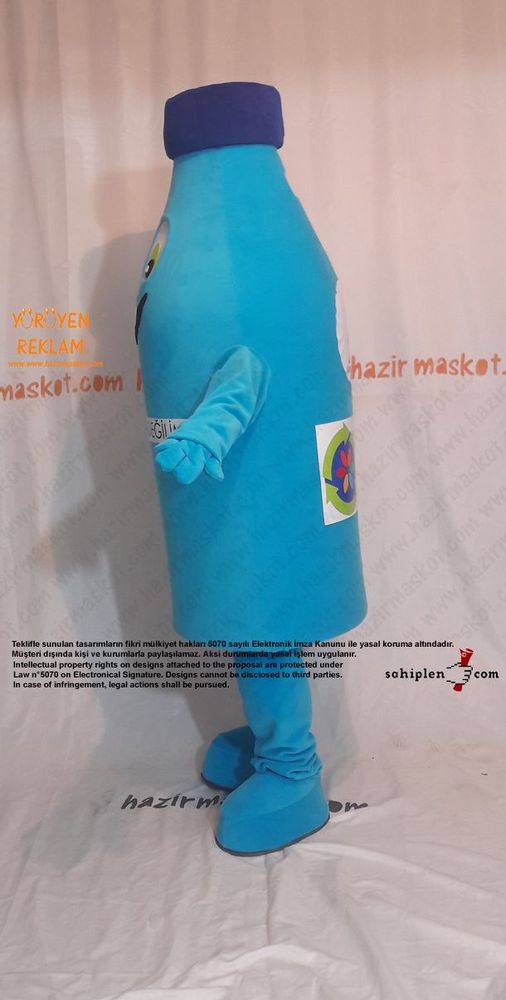 Pet Şişe Maskot kostümü  Geridönüşüm maskot kostümü