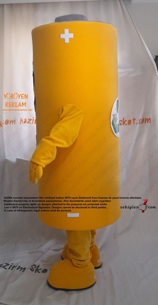 Pil Maskot Kostümü / Konya Geri Dönüşüm maskot kostümü