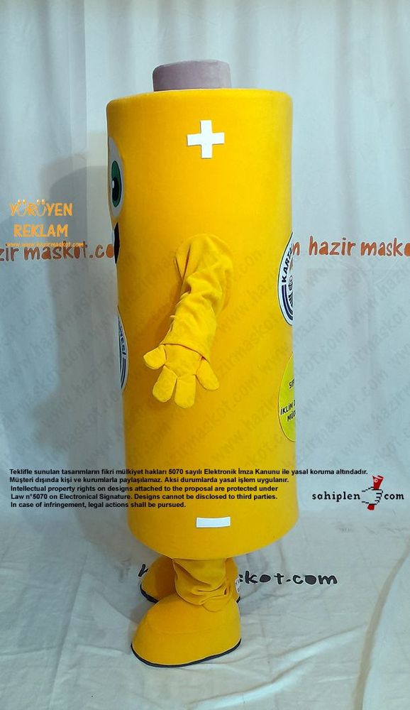 Pil Maskot Kostümü / Kartal Belediyesi maskot kostümü