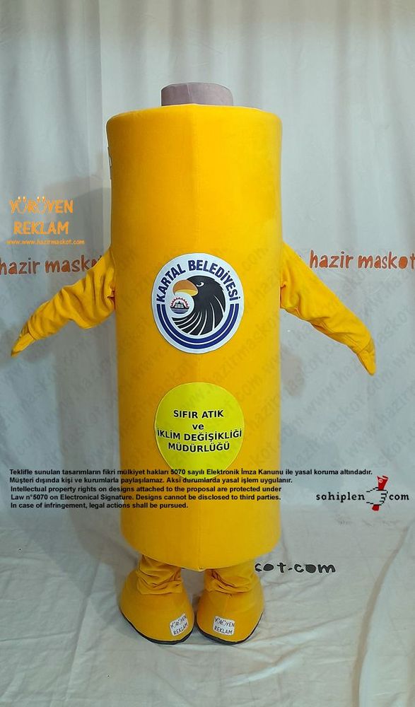 Pil Maskot Kostümü / Kartal Belediyesi maskot kostümü