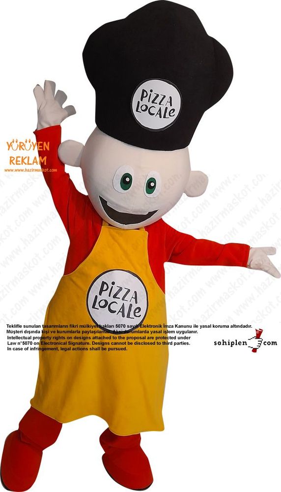 Pizza Locale Usta Maskot Kostümü maskot kostümü