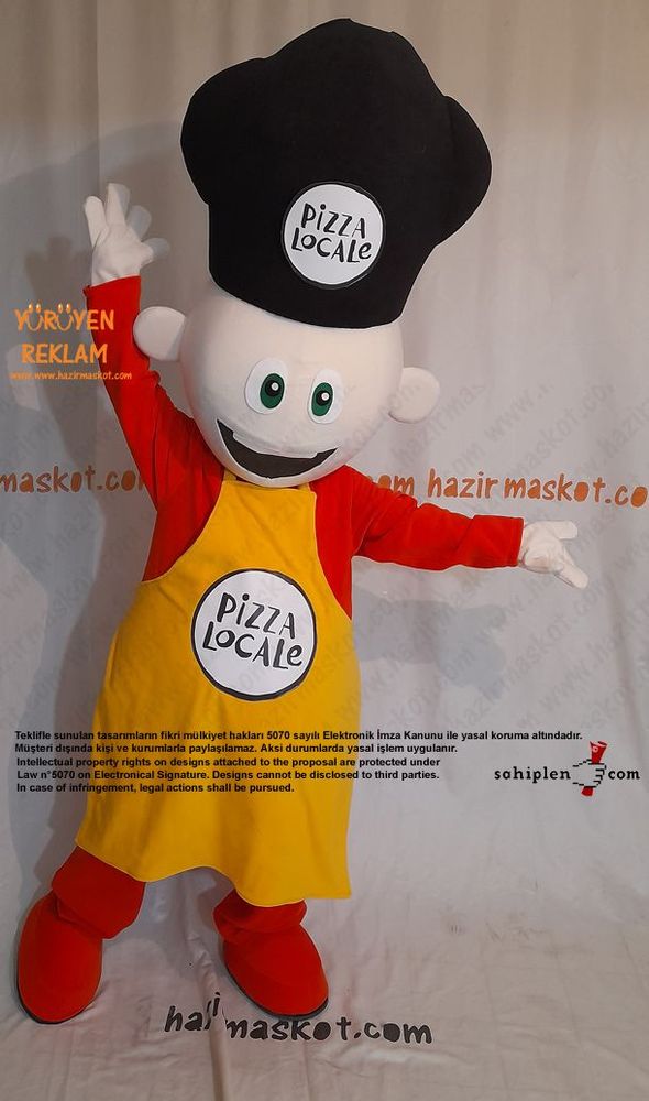 Pizza Locale Usta Maskot Kostümü maskot kostümü