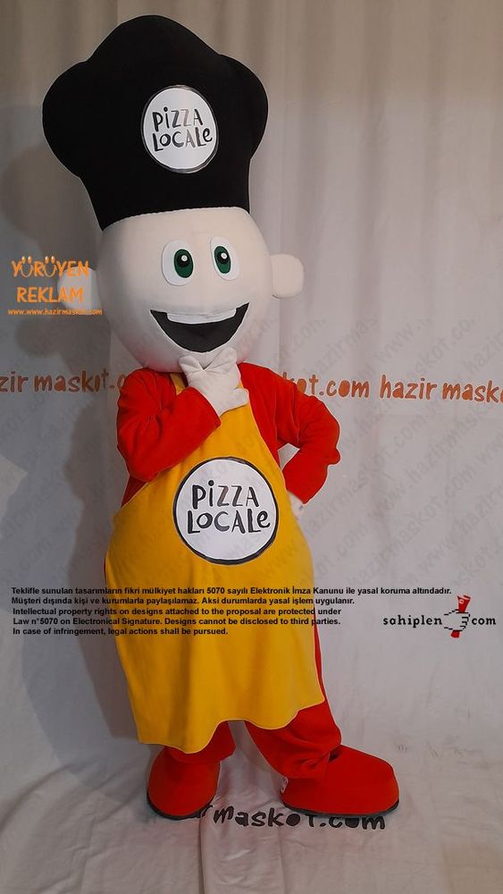 Pizza Locale Usta Maskot Kostümü maskot kostümü