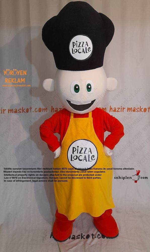 Pizza Locale Usta Maskot Kostümü maskot kostümü