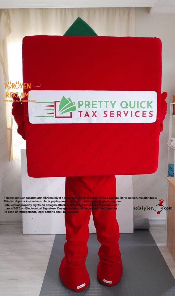 Logo Maskot Kostümü / Pretty Quick Tax Services maskot kostümü