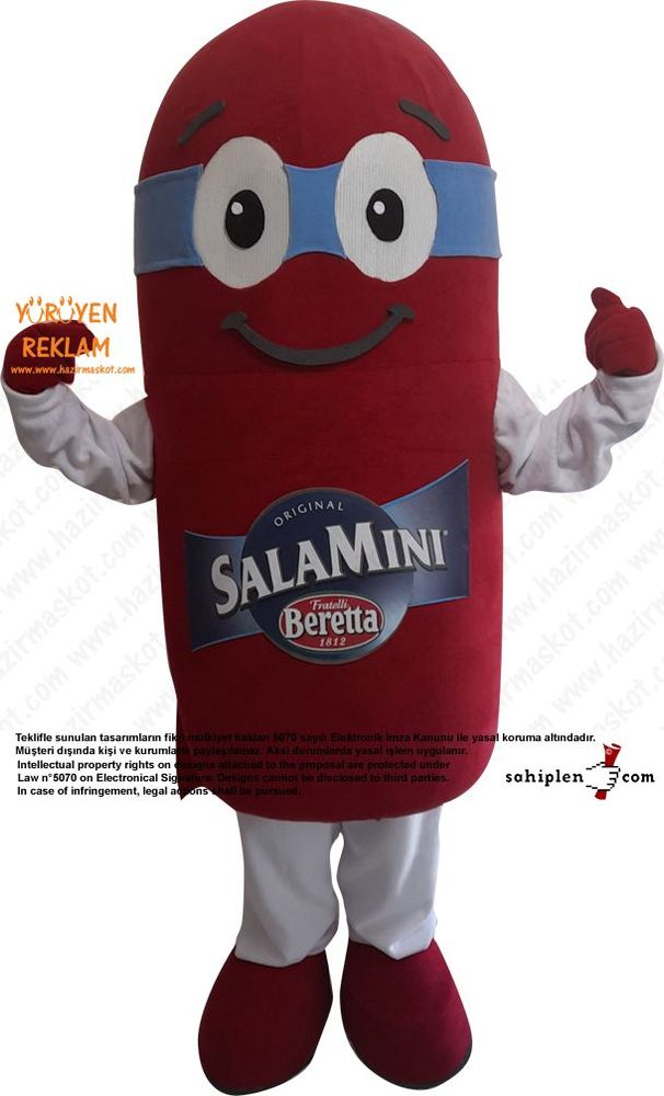 Salam Maskot Kostümü - Fratelli Beretta Salamini Mascot Costume maskot kostümü