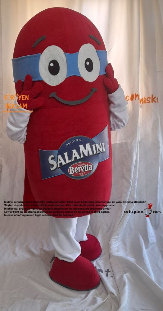 Salam Maskot Kostümü - Fratelli Beretta Salamini Mascot Costume maskot kostümü