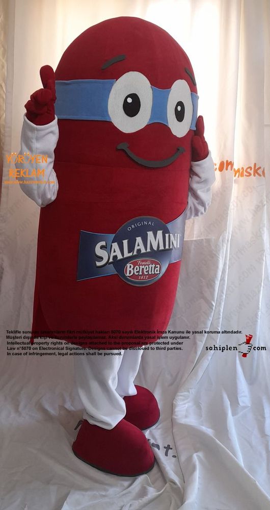 Salam Maskot Kostümü - Fratelli Beretta Salamini Mascot Costume maskot kostümü