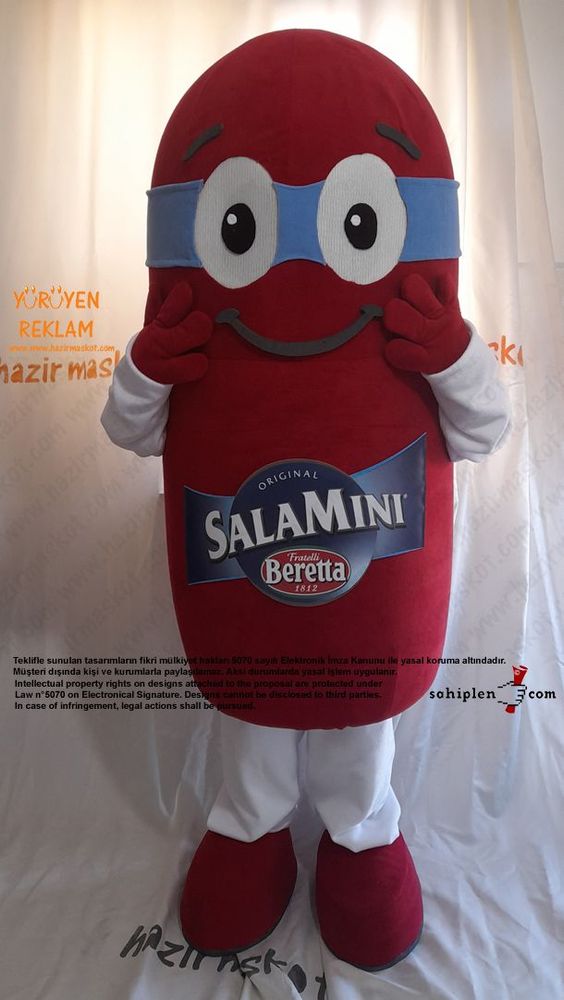 Salam Maskot Kostümü - Fratelli Beretta Salamini Mascot Costume maskot kostümü