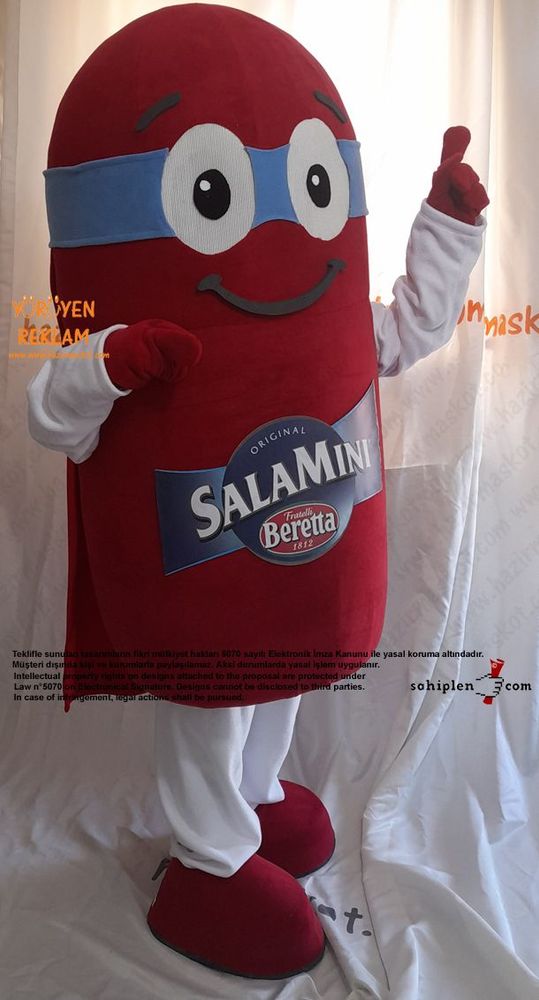 Salam Maskot Kostümü - Fratelli Beretta Salamini Mascot Costume maskot kostümü
