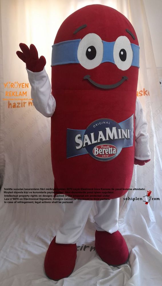 Salam Maskot Kostümü - Fratelli Beretta Salamini Mascot Costume maskot kostümü