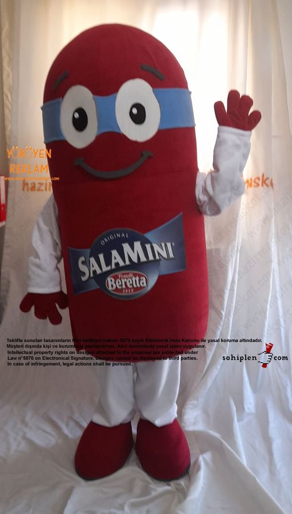 Salam Maskot Kostümü - Fratelli Beretta Salamini Mascot Costume maskot kostümü