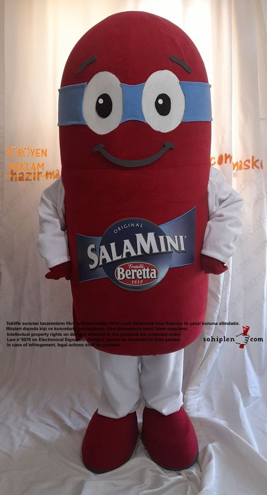 Salam Maskot Kostümü - Fratelli Beretta Salamini Mascot Costume maskot kostümü