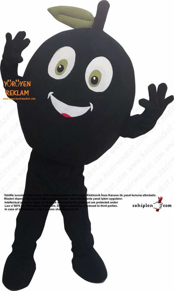 Siyah Zeytin Maskot Kostümü maskot kostümü