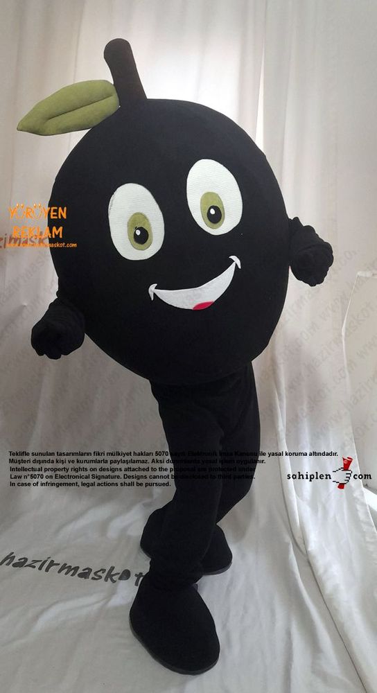 Siyah Zeytin Maskot Kostümü maskot kostümü