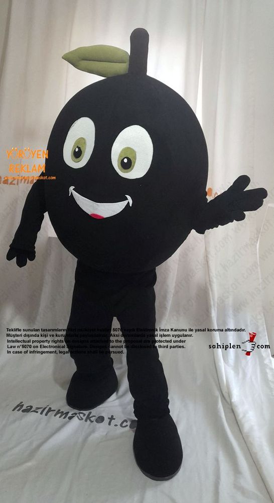 Siyah Zeytin Maskot Kostümü maskot kostümü