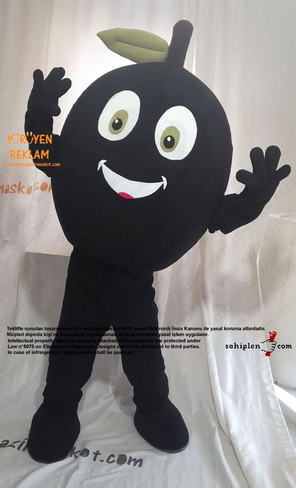 Siyah Zeytin Maskot Kostümü maskot kostümü