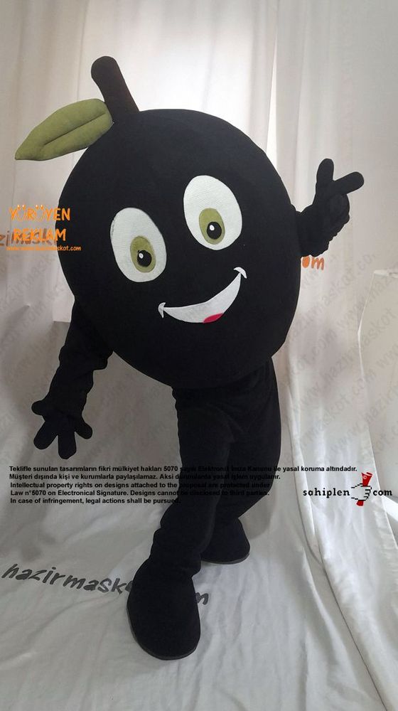 Siyah Zeytin Maskot Kostümü maskot kostümü