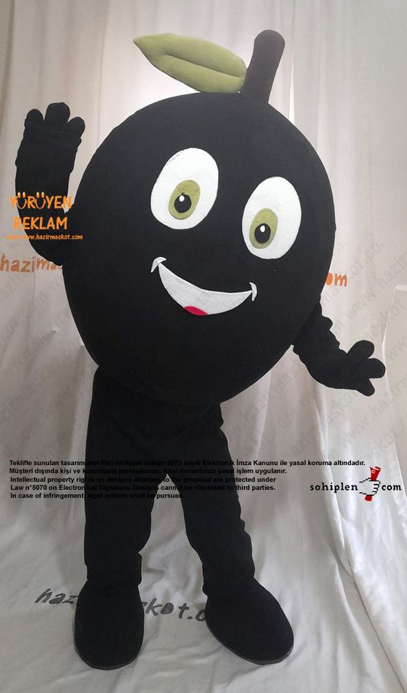 Siyah Zeytin Maskot Kostümü maskot kostümü