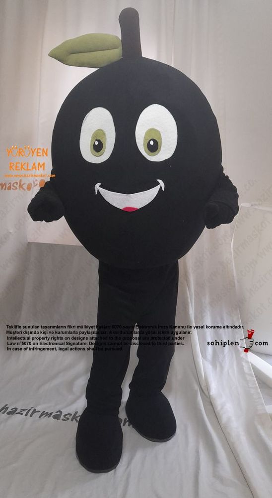 Siyah Zeytin Maskot Kostümü maskot kostümü