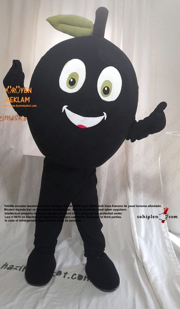 Siyah Zeytin Maskot Kostümü maskot kostümü