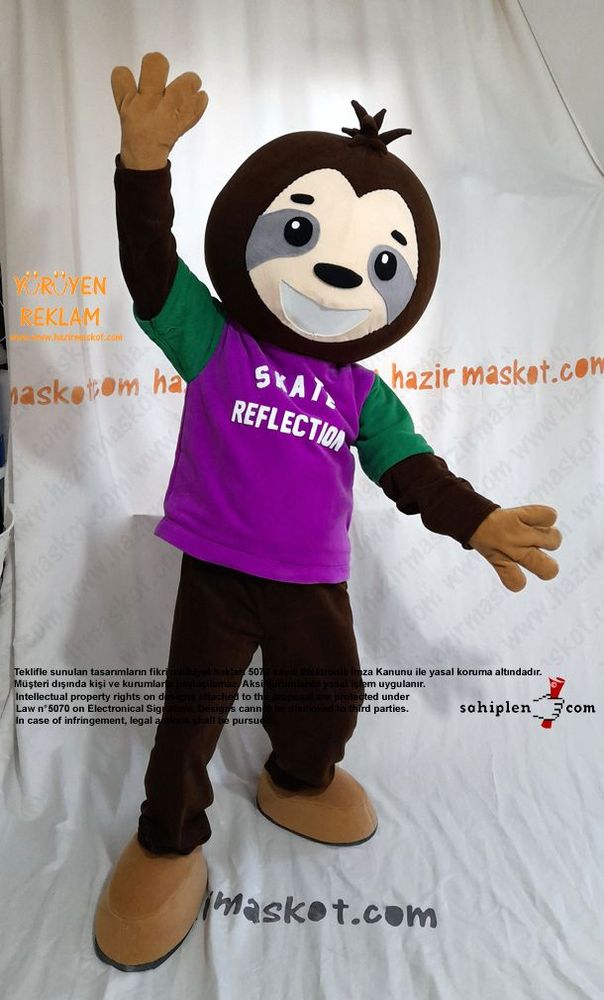Tembel Hayvan Sloth Maskot Kostümü maskot kostümü