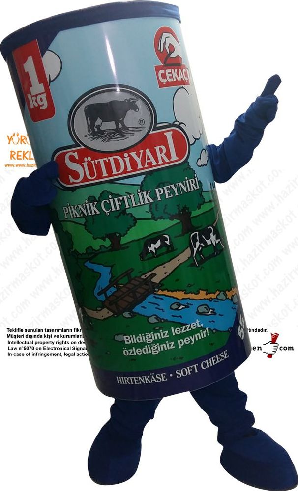 Peynir Kutusu Maskot kostümü / Süt Diyarı / Danimarka maskot kostümü