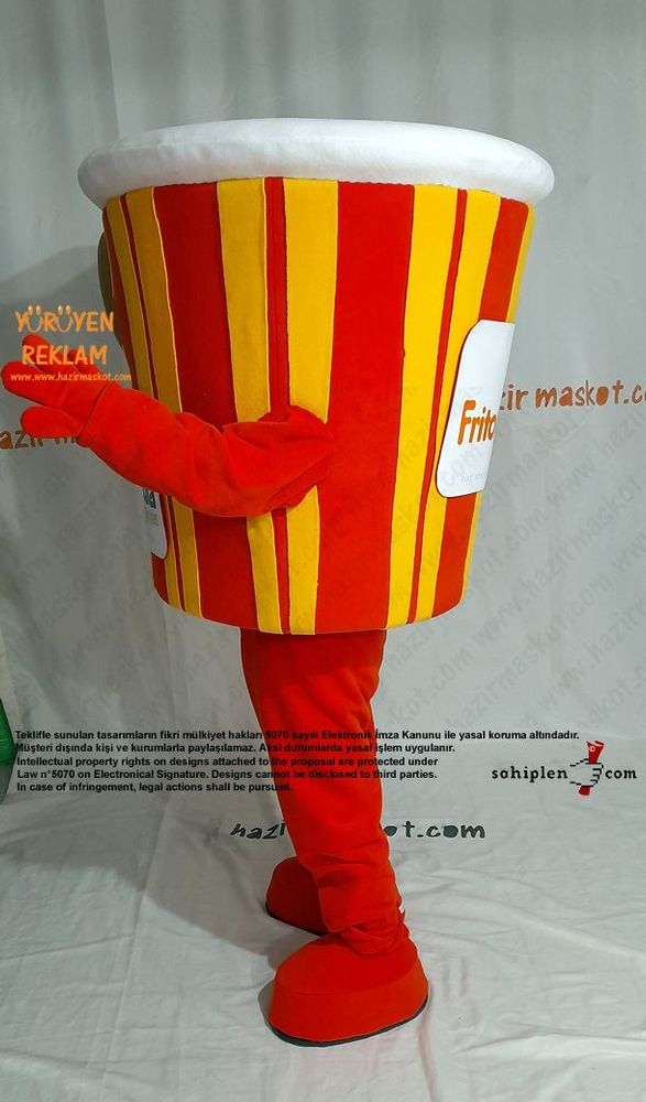 Tavuk Kovası Maskot Kostümü / Frito Landia USA maskot kostümü