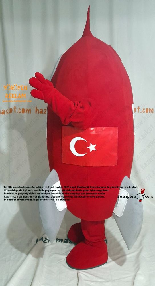 Teknofest 2022 Roket Maskot Kostümü maskot kostümü