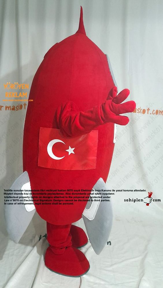 Teknofest 2022 Roket Maskot Kostümü maskot kostümü
