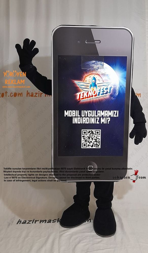 Teknofest Telefon Maskot Kostümü maskot kostümü