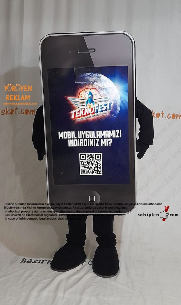Teknofest Telefon Maskot Kostümü maskot kostümü