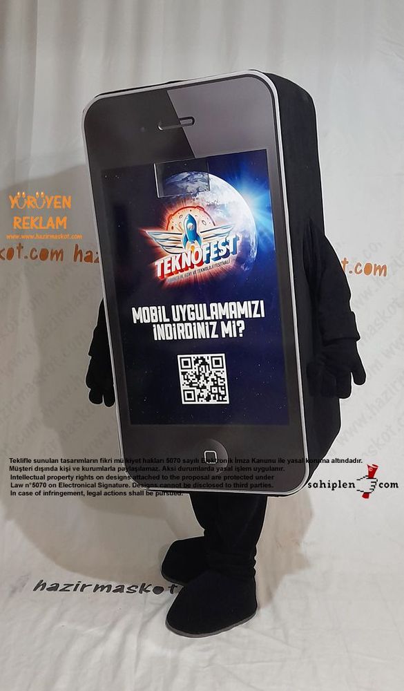 Teknofest Telefon Maskot Kostümü maskot kostümü