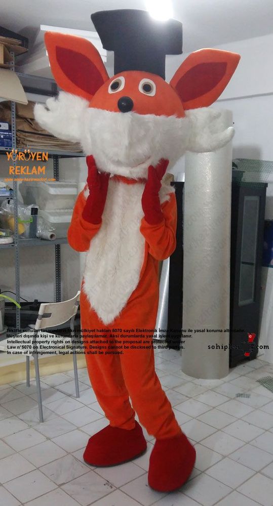Tilki Maskot Kostümü / Uluslar Arası Kıbrıs Üniversitesi maskot kostümü