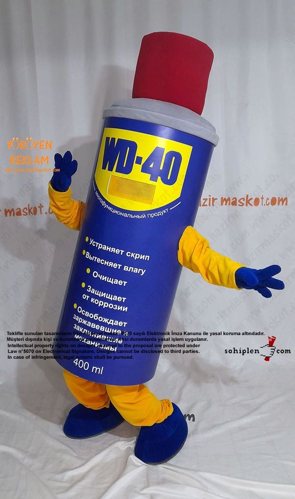 WD 40 Maskot Kostümü / Rusya maskot kostümü