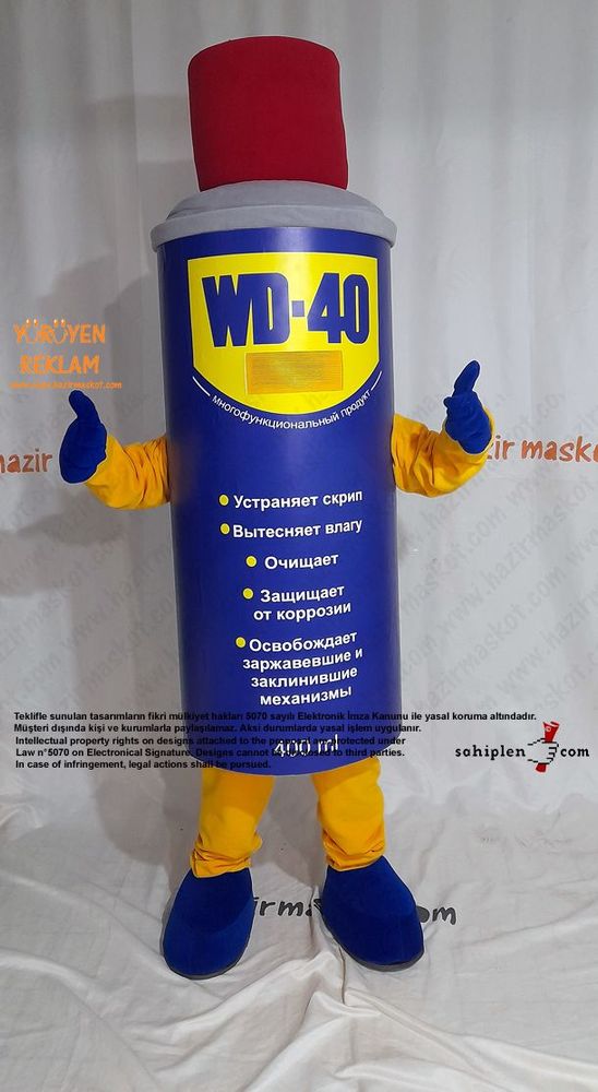 WD 40 Maskot Kostümü / Rusya maskot kostümü