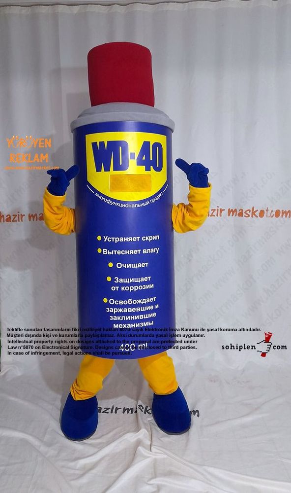 WD 40 Maskot Kostümü / Rusya maskot kostümü