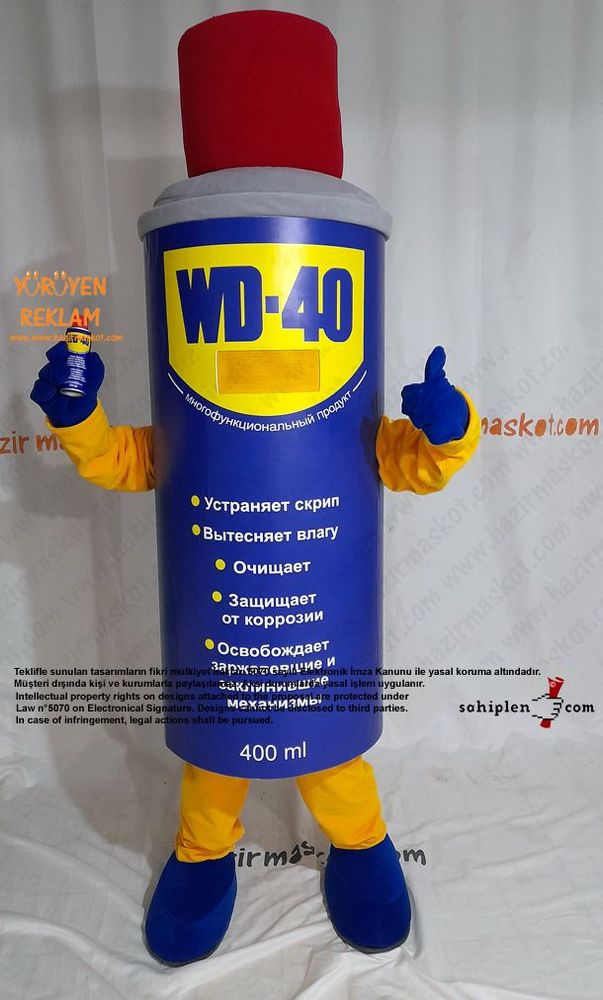 WD 40 Maskot Kostümü / Rusya maskot kostümü