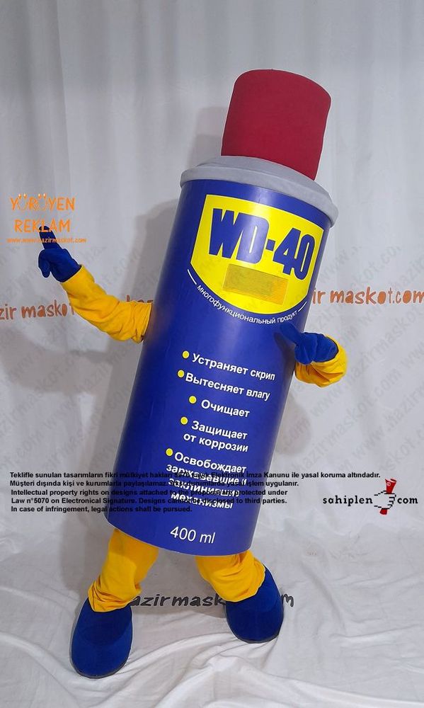 WD 40 Maskot Kostümü / Rusya maskot kostümü