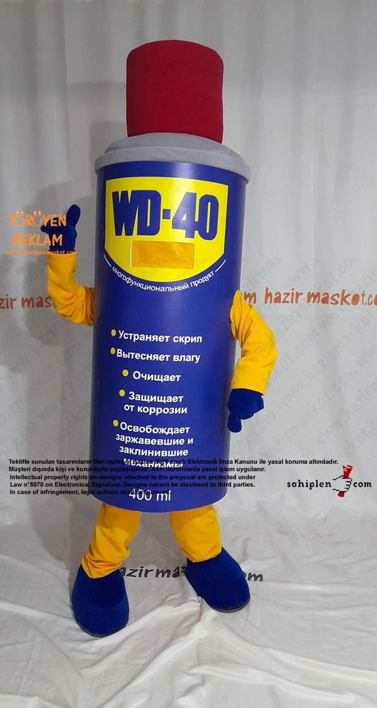 WD 40 Maskot Kostümü / Rusya maskot kostümü
