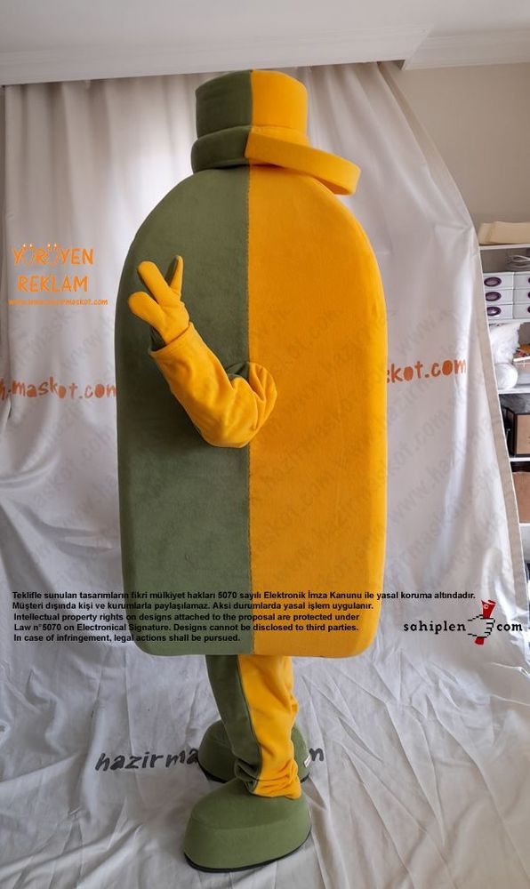 Zeytinyağı ve Ayçiçek Yağı Şişesi Maskot Kostümü / Irak maskot kostümü