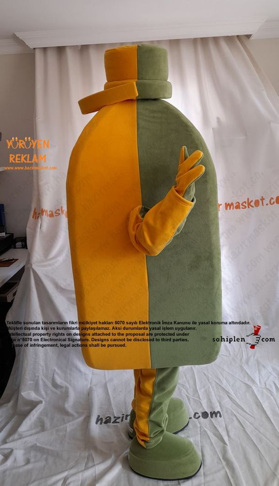 Zeytinyağı ve Ayçiçek Yağı Şişesi Maskot Kostümü / Irak maskot kostümü