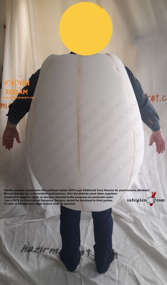 Yumurta Gövde Maskot Kostüm Sünger Gövde maskot kostümü