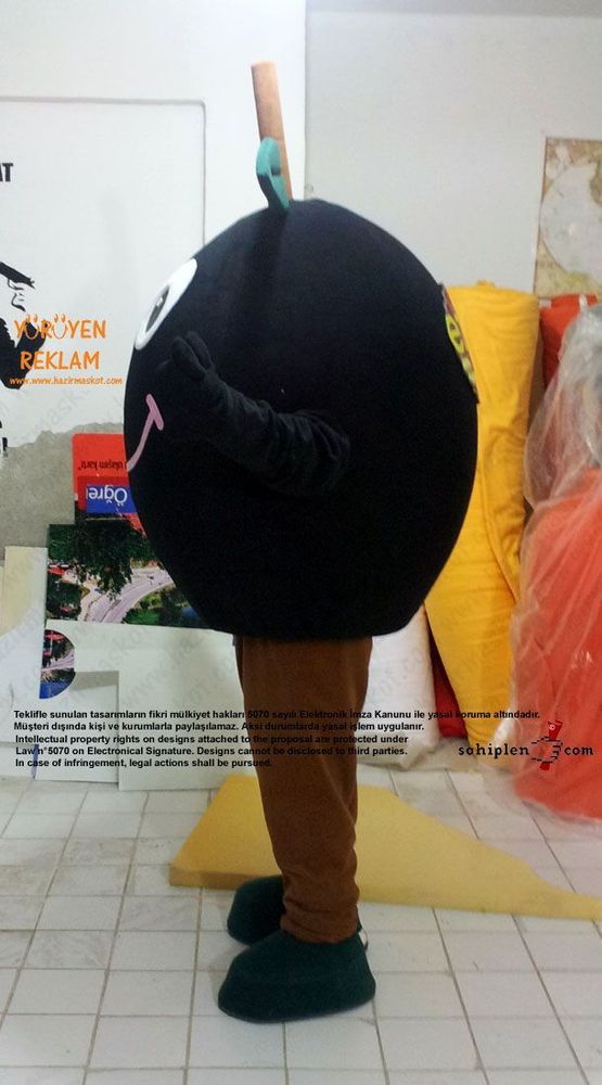 Zeytin maskot kostümü / Ezel zeytincilik maskot kostümü