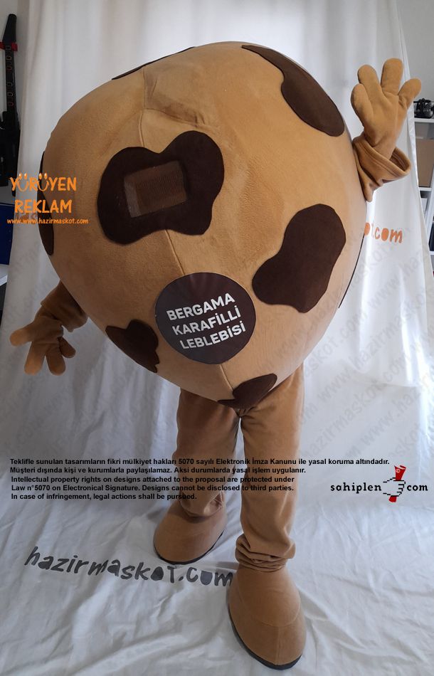 Leblebi Maskot Kostümü / Bergama Karafilli Leblebisi maskot kostümü