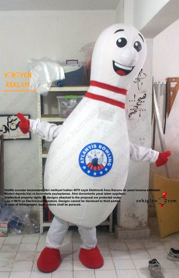 Lobut Maskot Kostümü / Atlantis bowling maskot kostümü