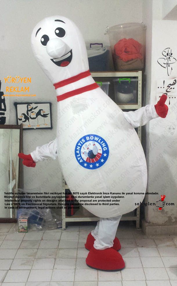 Lobut Maskot Kostümü / Atlantis bowling maskot kostümü