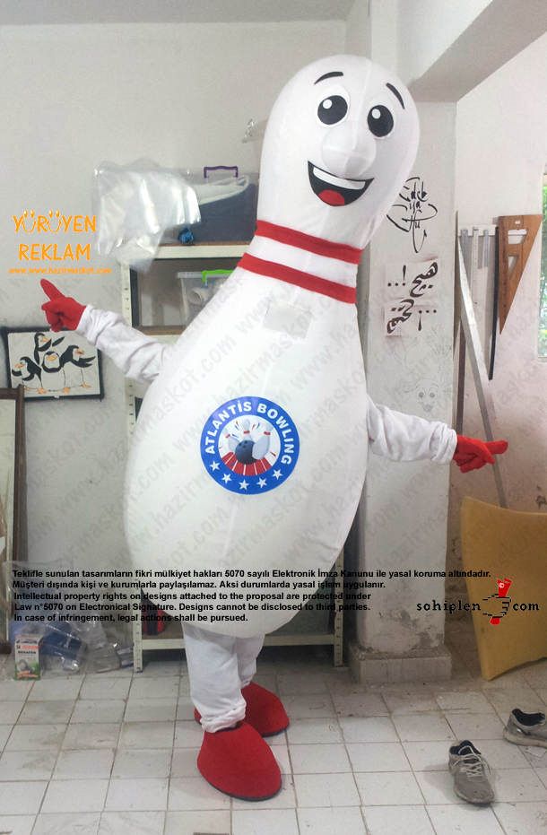 Lobut Maskot Kostümü / Atlantis bowling maskot kostümü